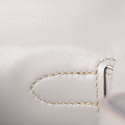 Hermes Tadelakt Kelly Sellier Guilloche 28 Gris Perle 21 of 36
