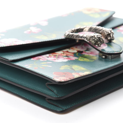 Gucci Calfskin Blooms Print Medium Dionysus Shoulder Bag Bright Emerald Multicolor 6 of 10