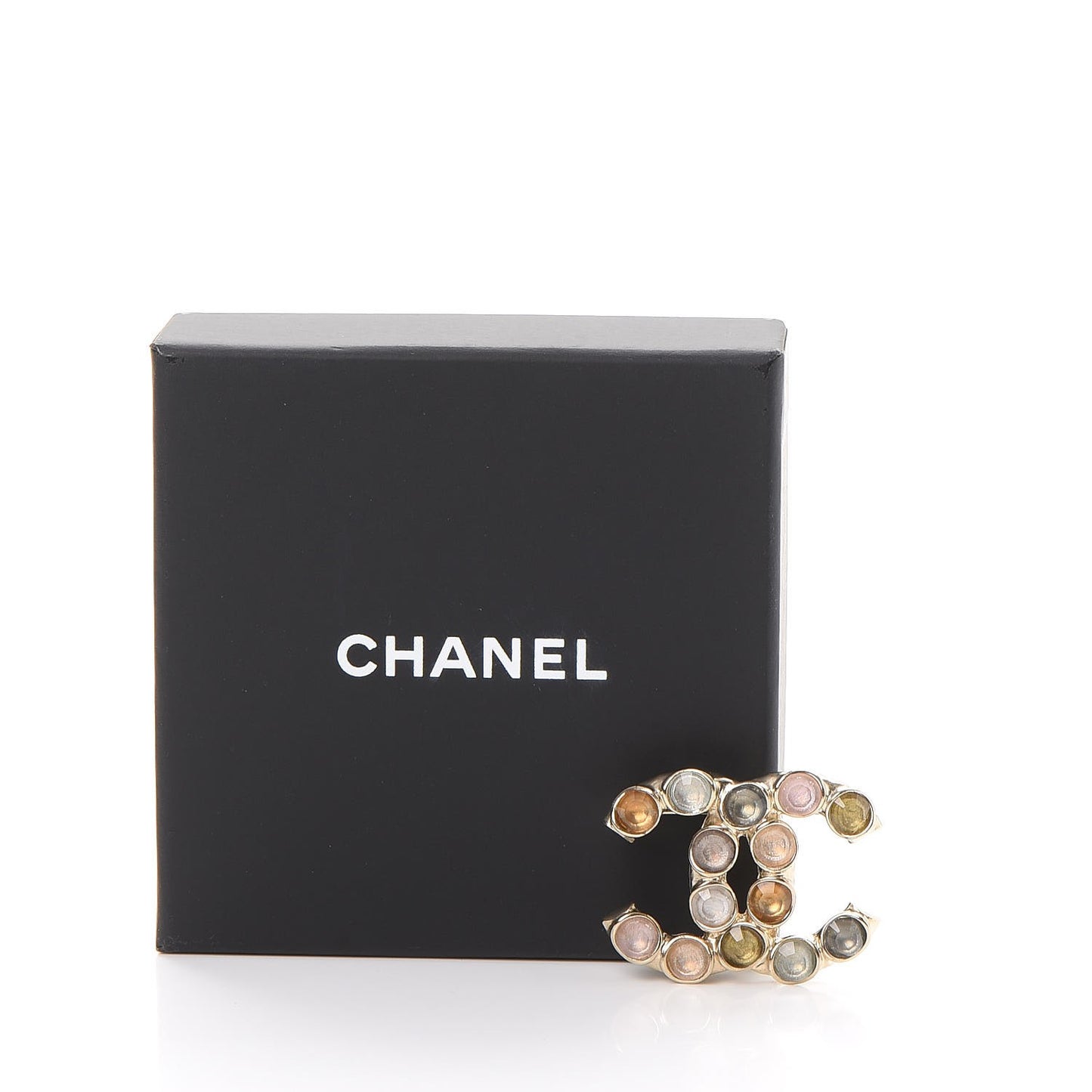 Resin CC Brooch Gold