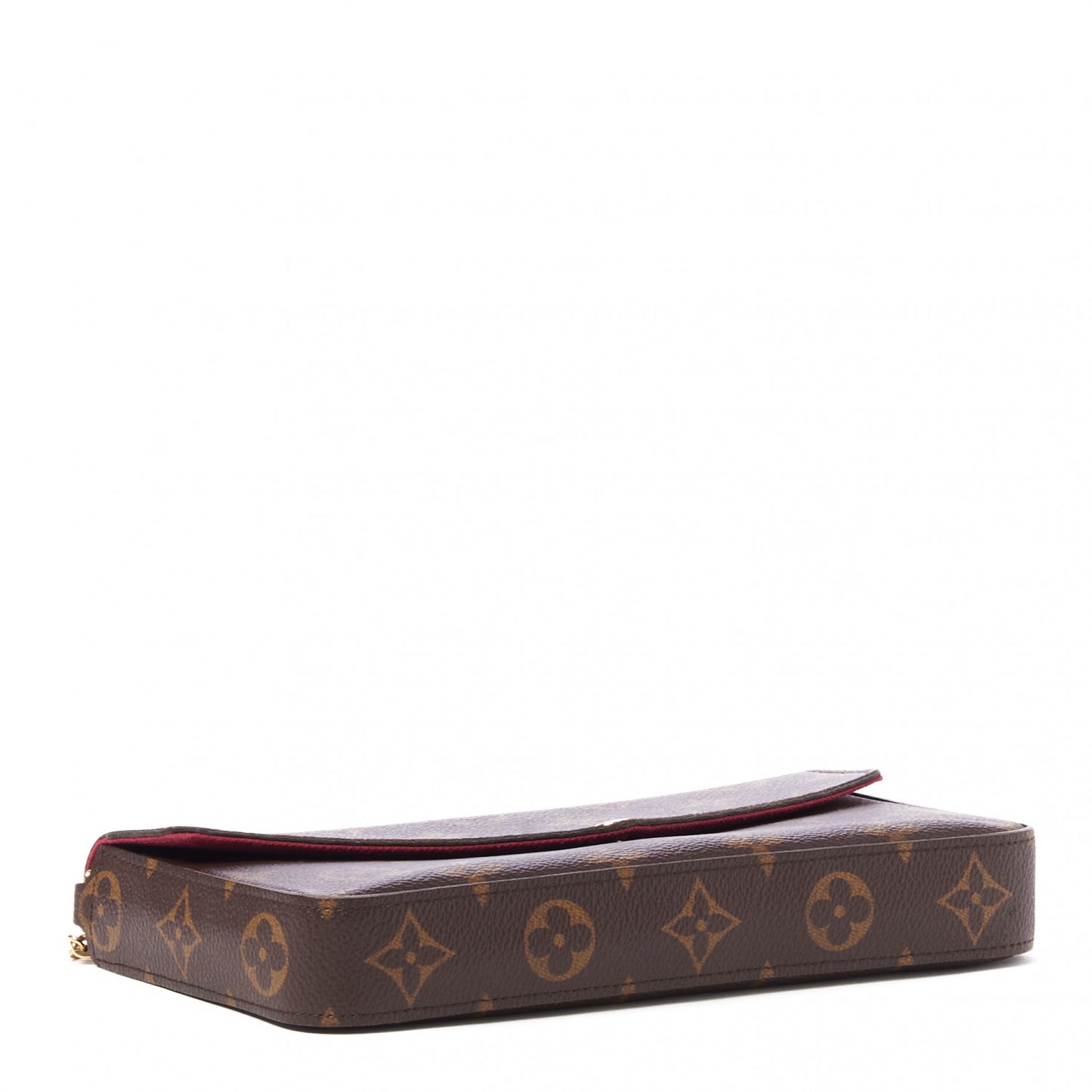 Monogram Pochette Felicie Chain Wallet Fuchsia