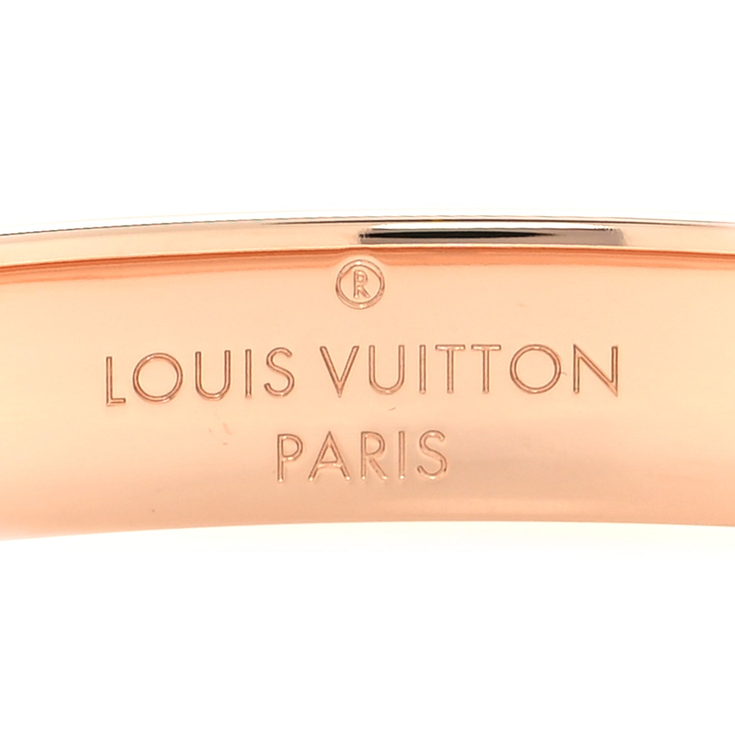 Brass Monogram Nanogram Cuff S Pink Gold