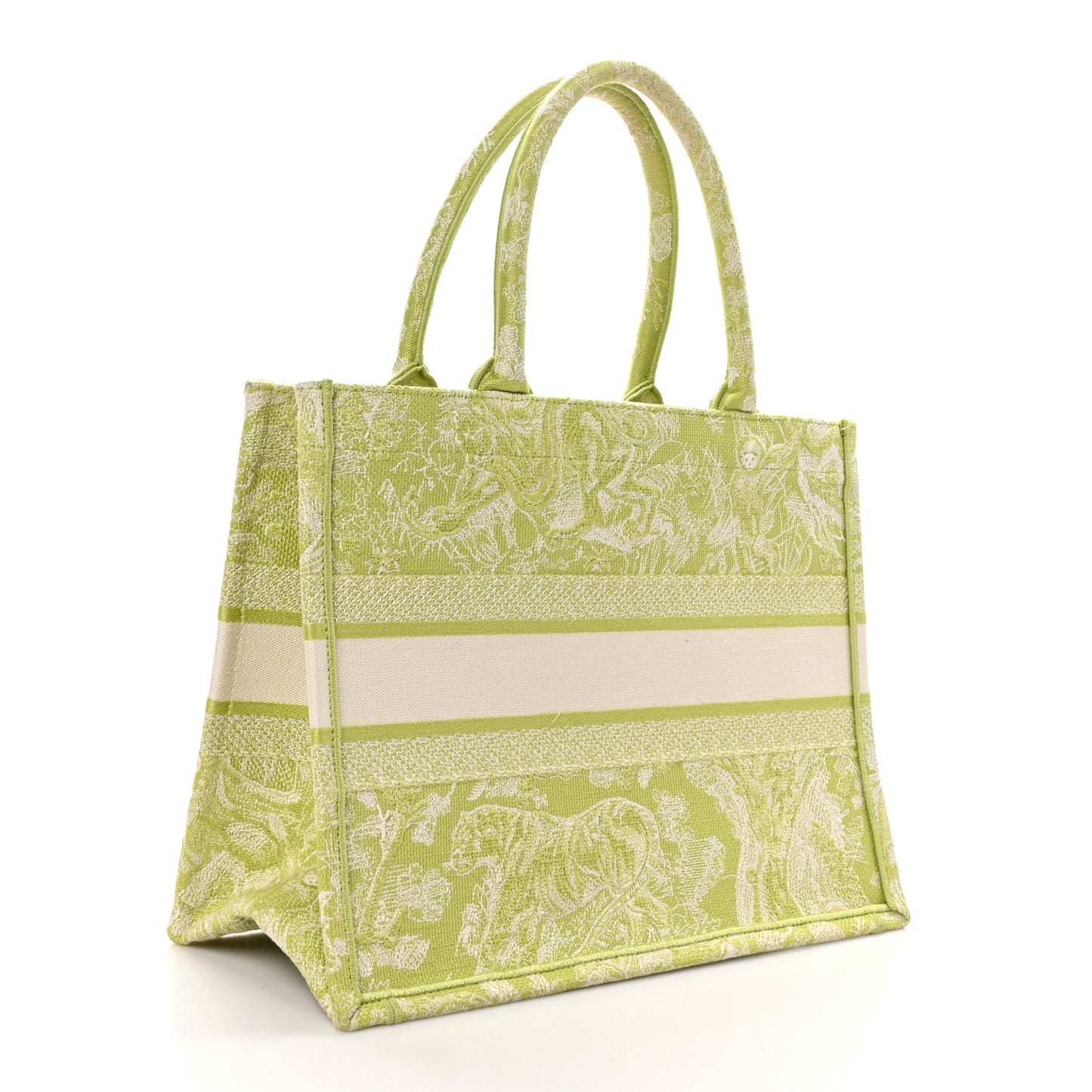 Canvas Embroidered Medium Dioriviera Toile De Jouy Book Tote D-Lite Green