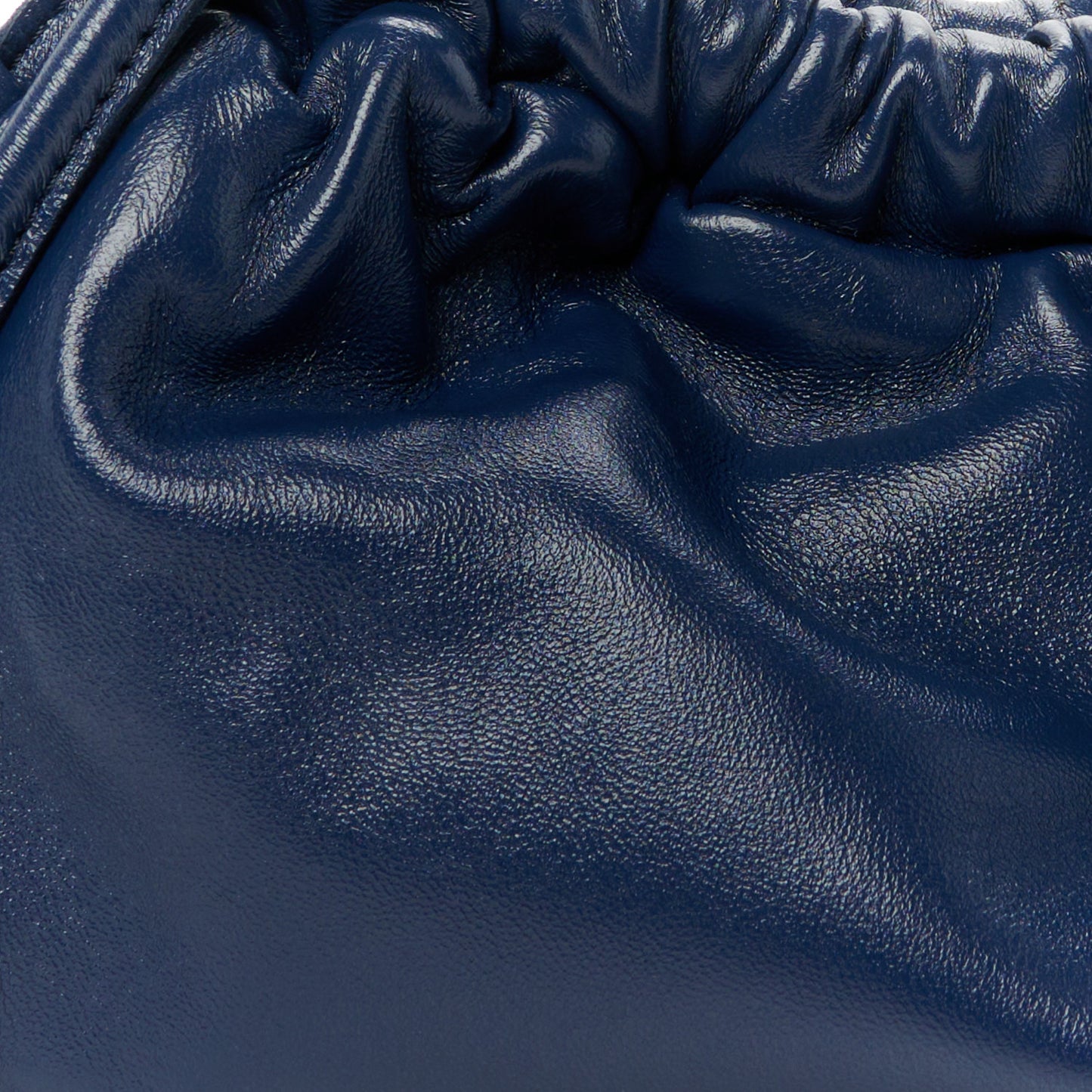 Lambskin Mini Cloud Clutch Blue
