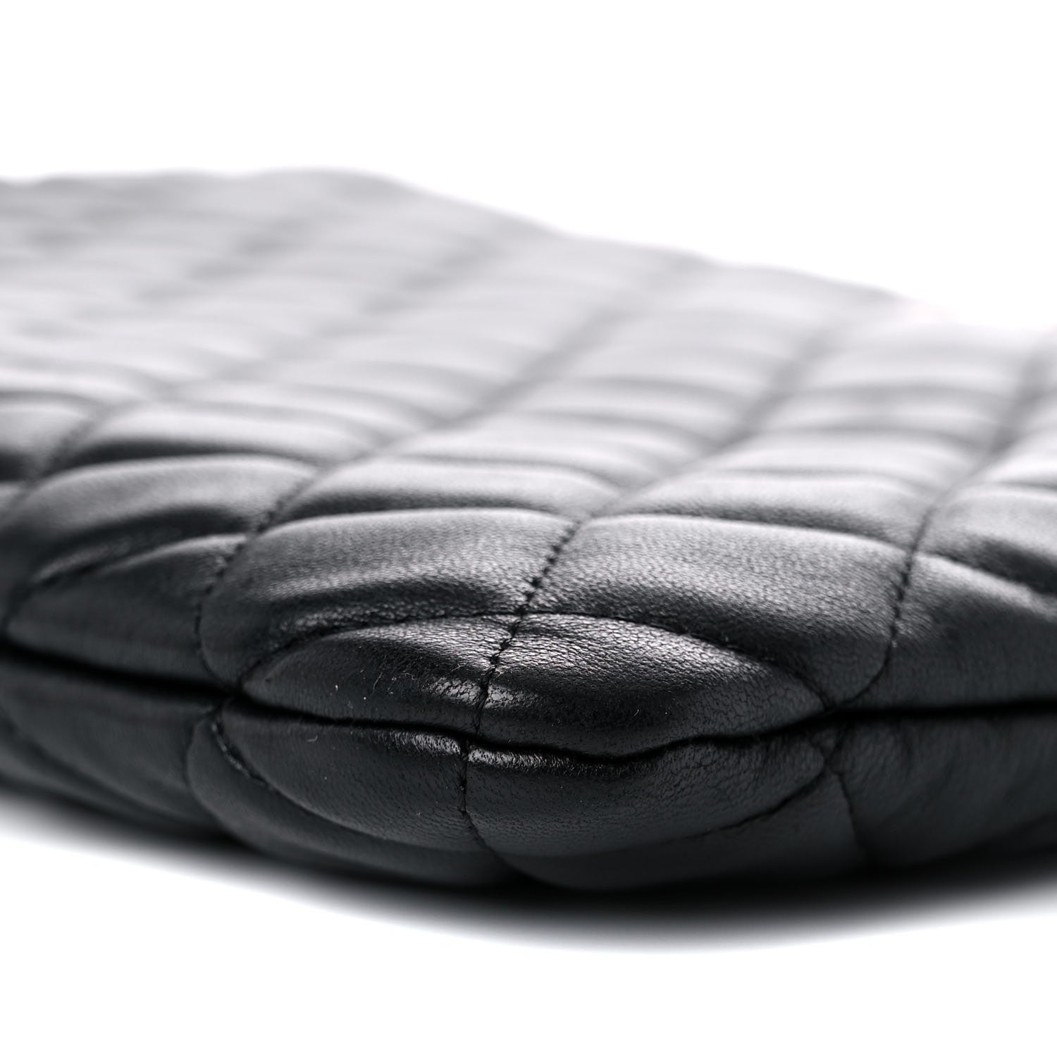 Chanel Lambskin Quilted Large Cosmetic Case Black 9 of 11