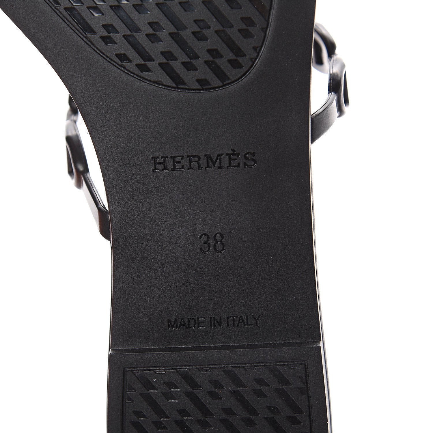 Hermes Rubber Chaine d'Ancre Rivage Sandals 38 Black 6 of 7