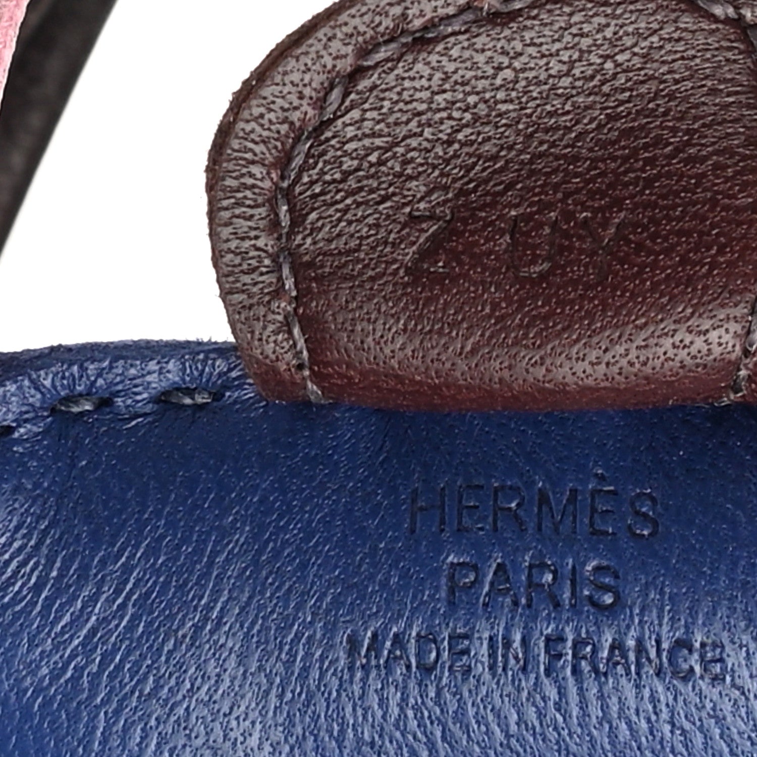 Hermes Milo Lambskin Grigri Rodeo Horse Bag Charm PM Rouge Sellier Mauve Sylvestre Bleu Saphir 3 of 4