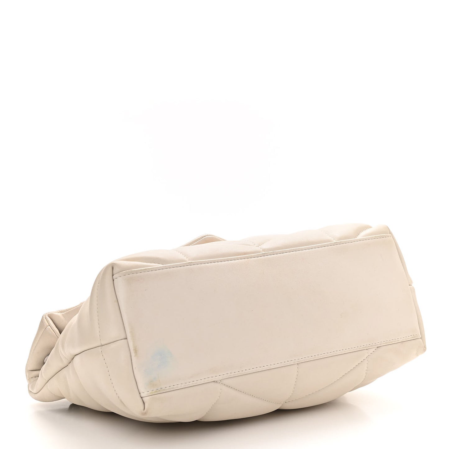 Lambskin Quilted Small Loulou Puffer Monogram Chain Satchel Blanc Vintage