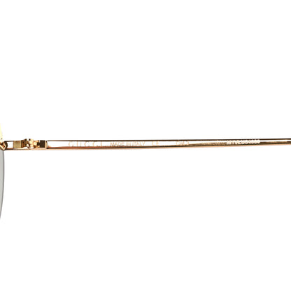 Gucci Metal Rimless Star Studded 90mm Cat Eye GG0666S Sunglasses Black Gold 5 of 7