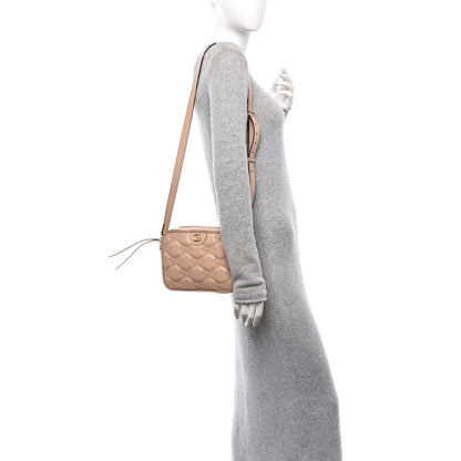 Gucci Calfskin GG Matelasse Small Shoulder Bag Pink Sand Natural 2 of 10