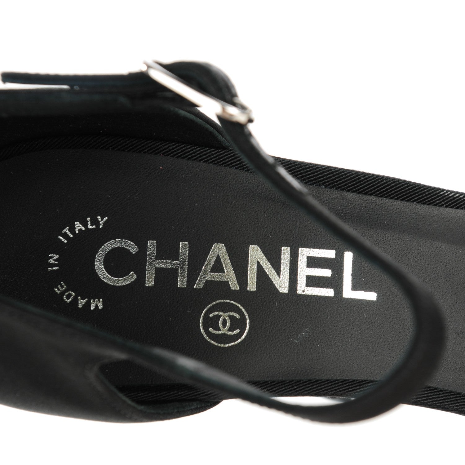 Chanel Crepe Grosgrain Crystal Bow Open Toe Sandals 39 Black 13 of 16