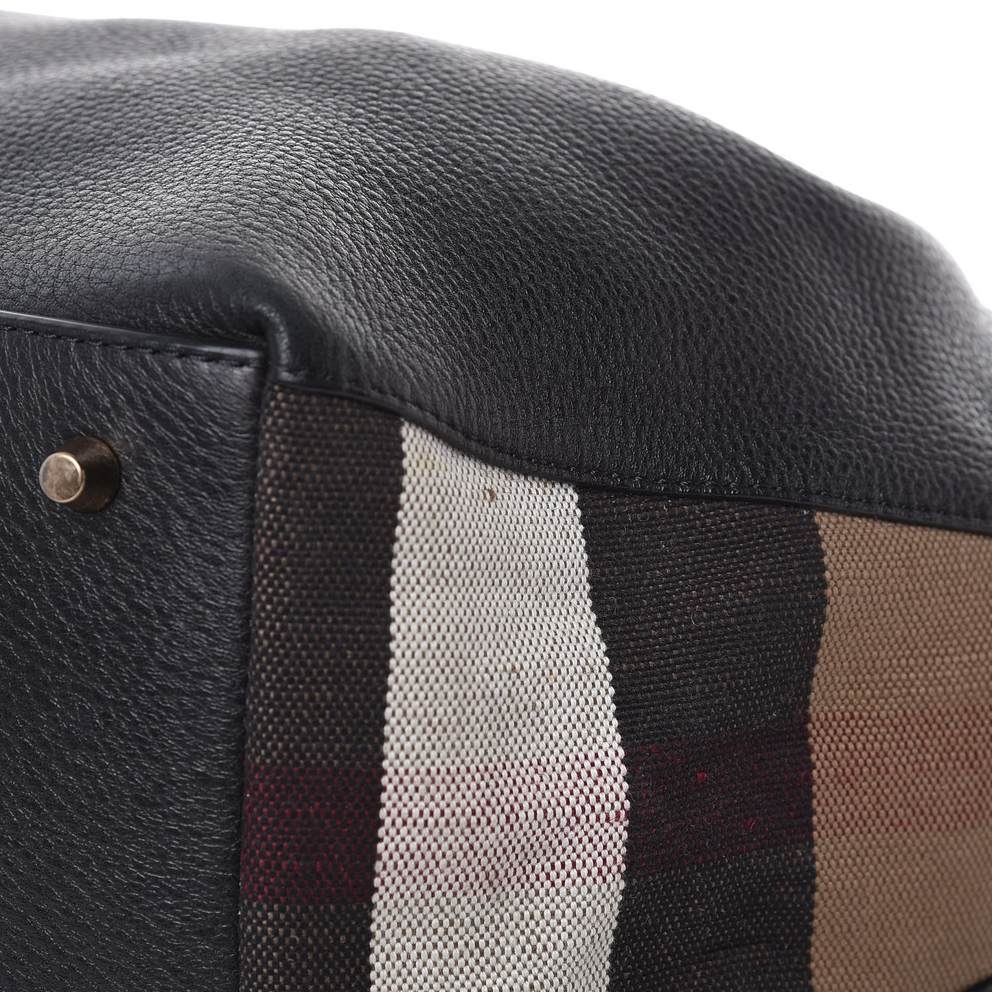 Grainy Calfskin House Check Medium Maidstone Black