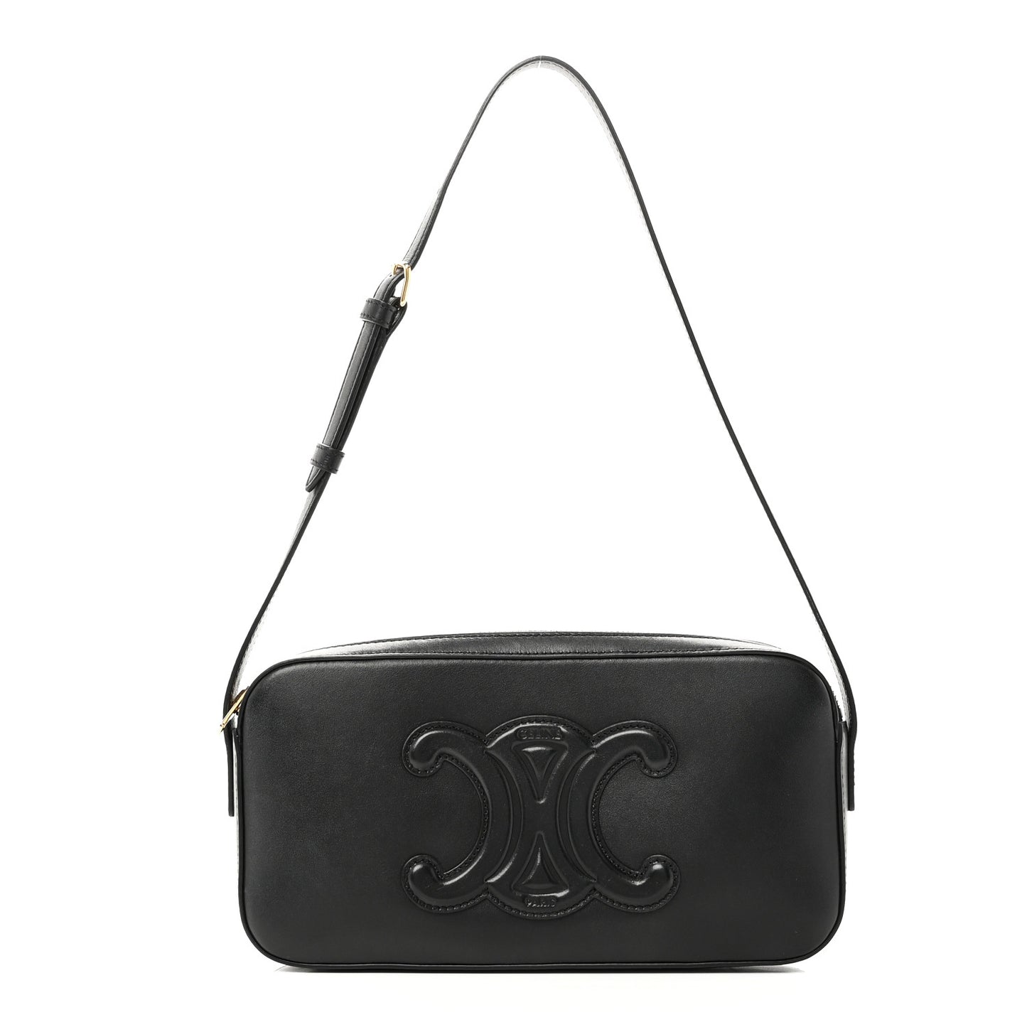 Smooth Calfskin Cuir Triomphe Camera Shoulder Bag Black