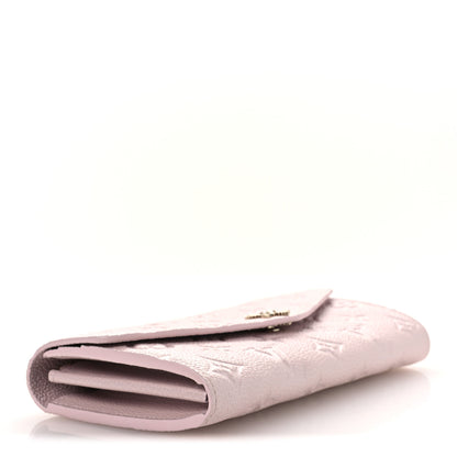 Louis Vuitton Metallic Empreinte Monogram Crystal Snowflake Sarah Wallet Pearly Lilac 4 of 7