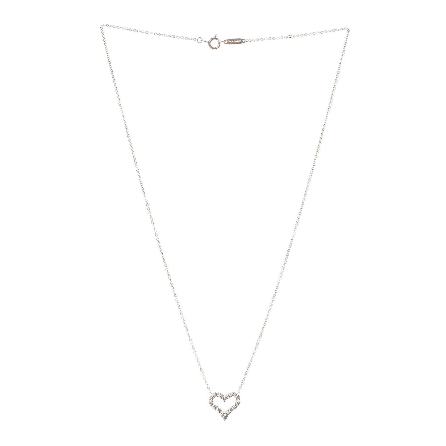 18K Rose Gold Diamond Mini Heart Pendant Necklace