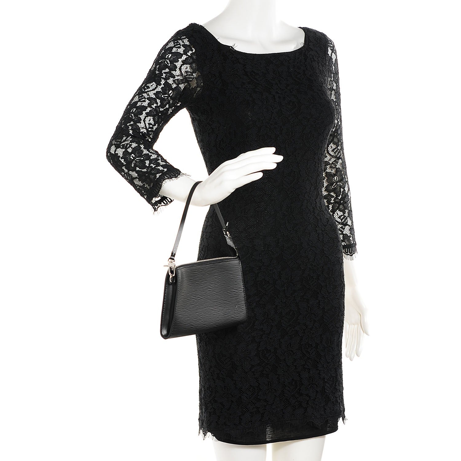 Louis Vuitton Epi Pochette Accessories 24 Black 2 of 7
