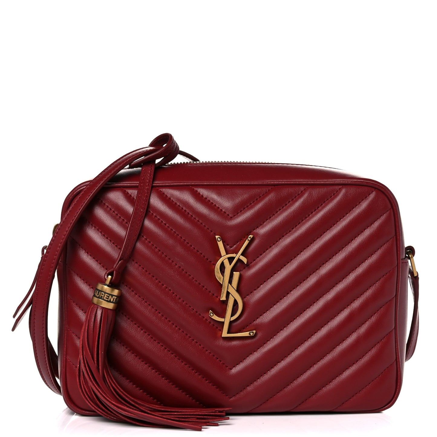 Calfskin Matelasse Monogram Lou Camera Bag Red