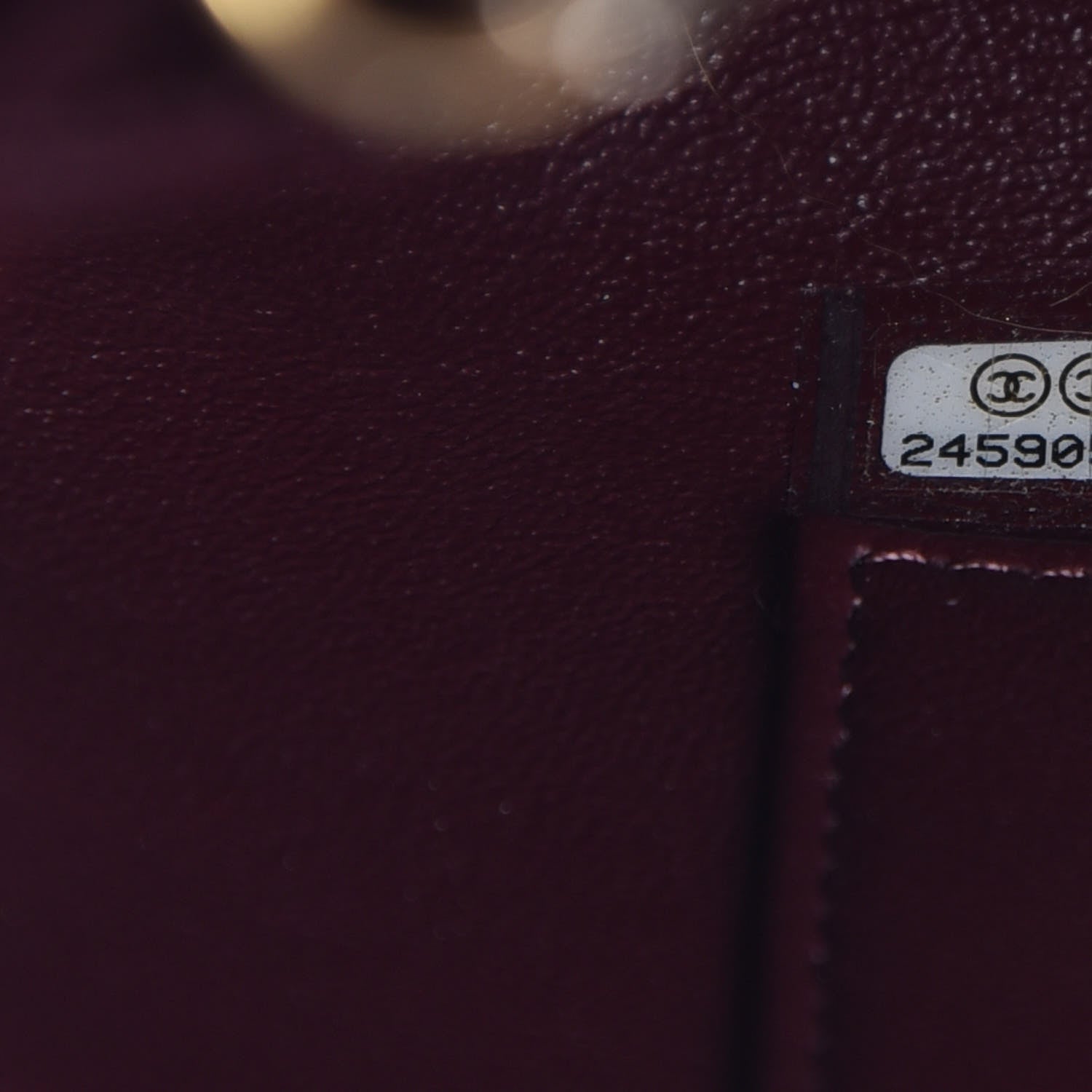 Chanel Caviar Lizard Quilted Medium Coco Handle Flap Burgundy 7 of 10