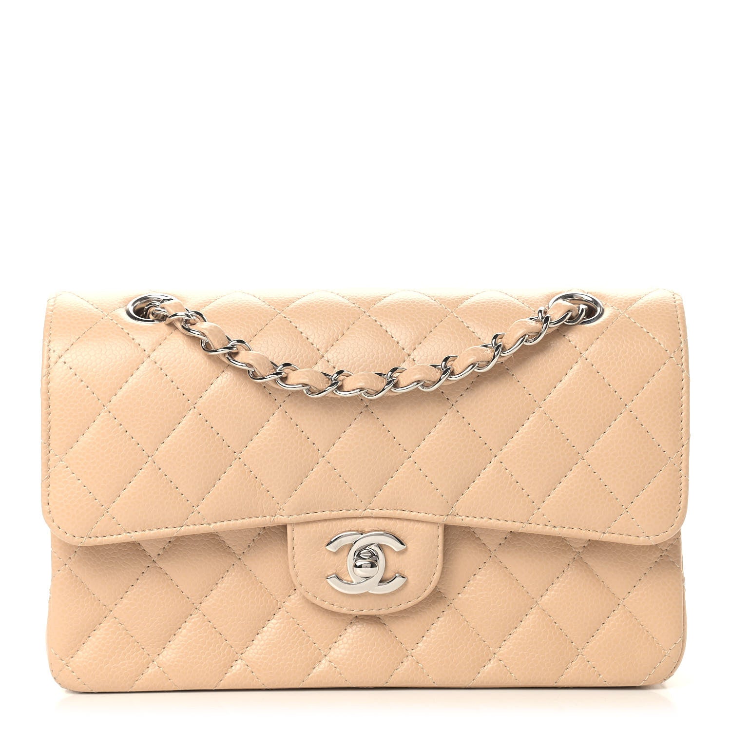 Chanel Caviar Quilted Small Double Flap Beige 1 of 11