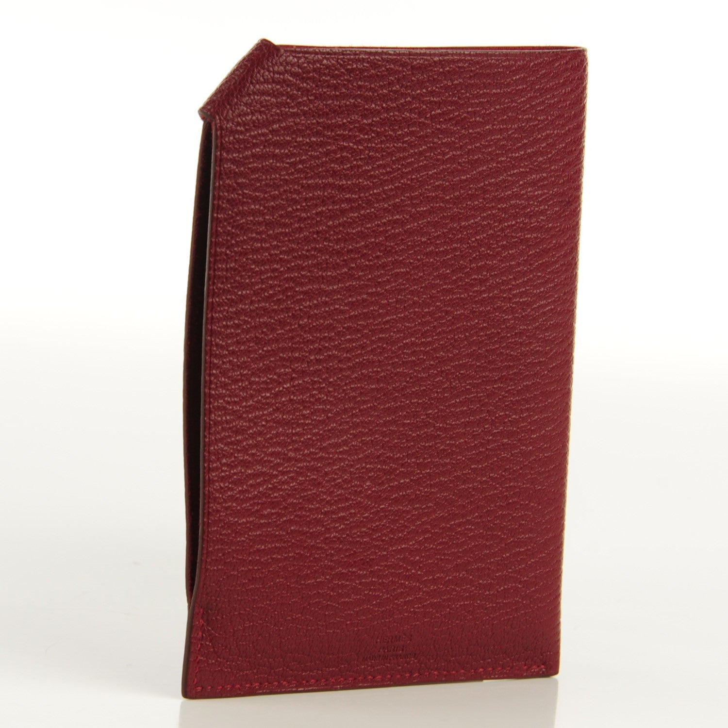 Hermes Chevre Mysore Tarmac PM Passport Holder Rouge H 3 of 7