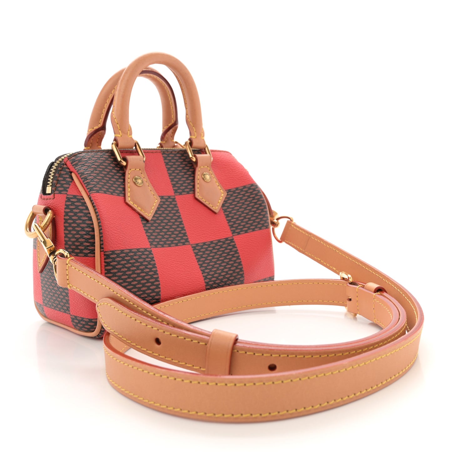 Damier Pop Speedy Bandouliere 18 Red