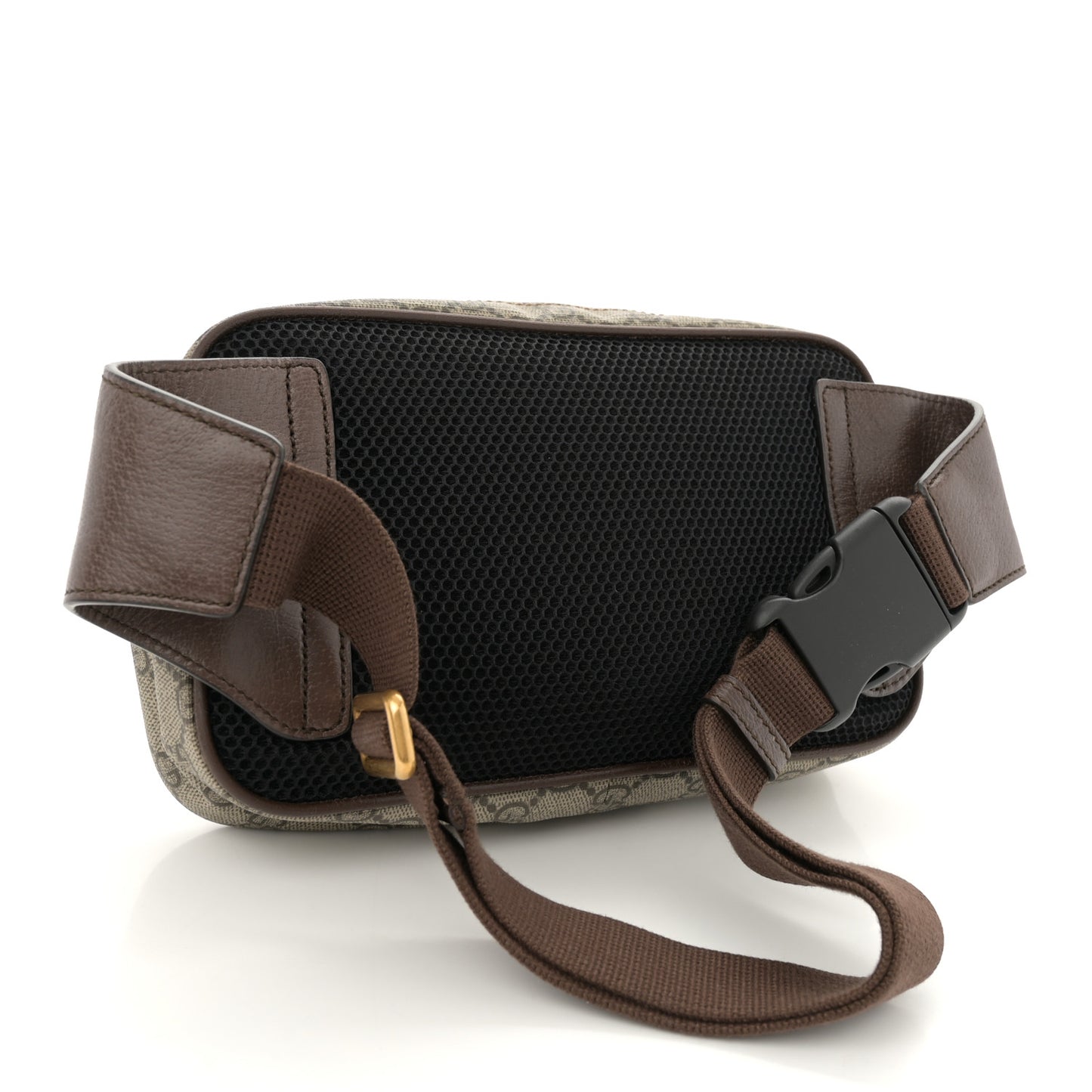 Soft GG Supreme Monogram Medium Ophidia Belt Bag Dark Brown