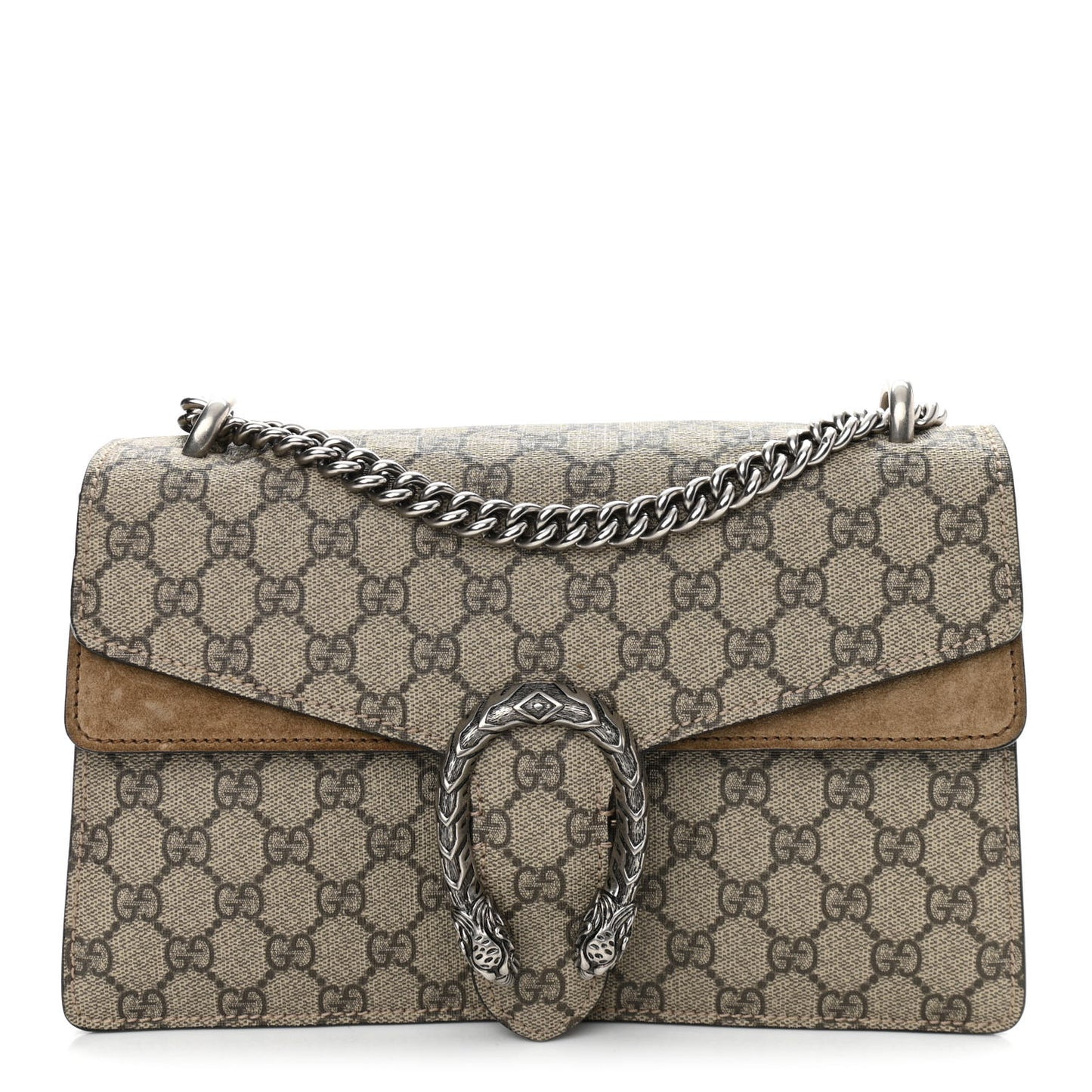GG Supreme Monogram Small Dionysus Shoulder Bag Taupe