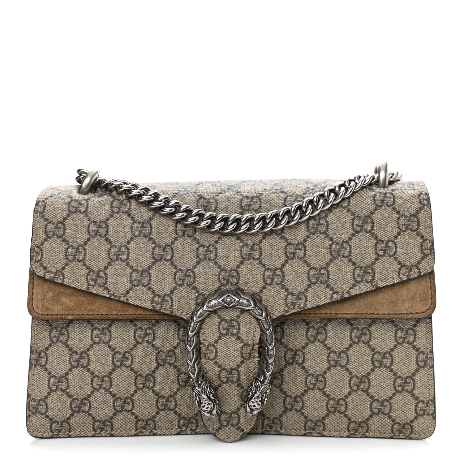 Gucci GG Supreme Monogram Small Dionysus Shoulder Bag Taupe 1 of 11