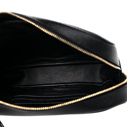 Saint Laurent Grain De Poudre Matelasse Monogram Mini Lou Camera Bag Black 5 of 9