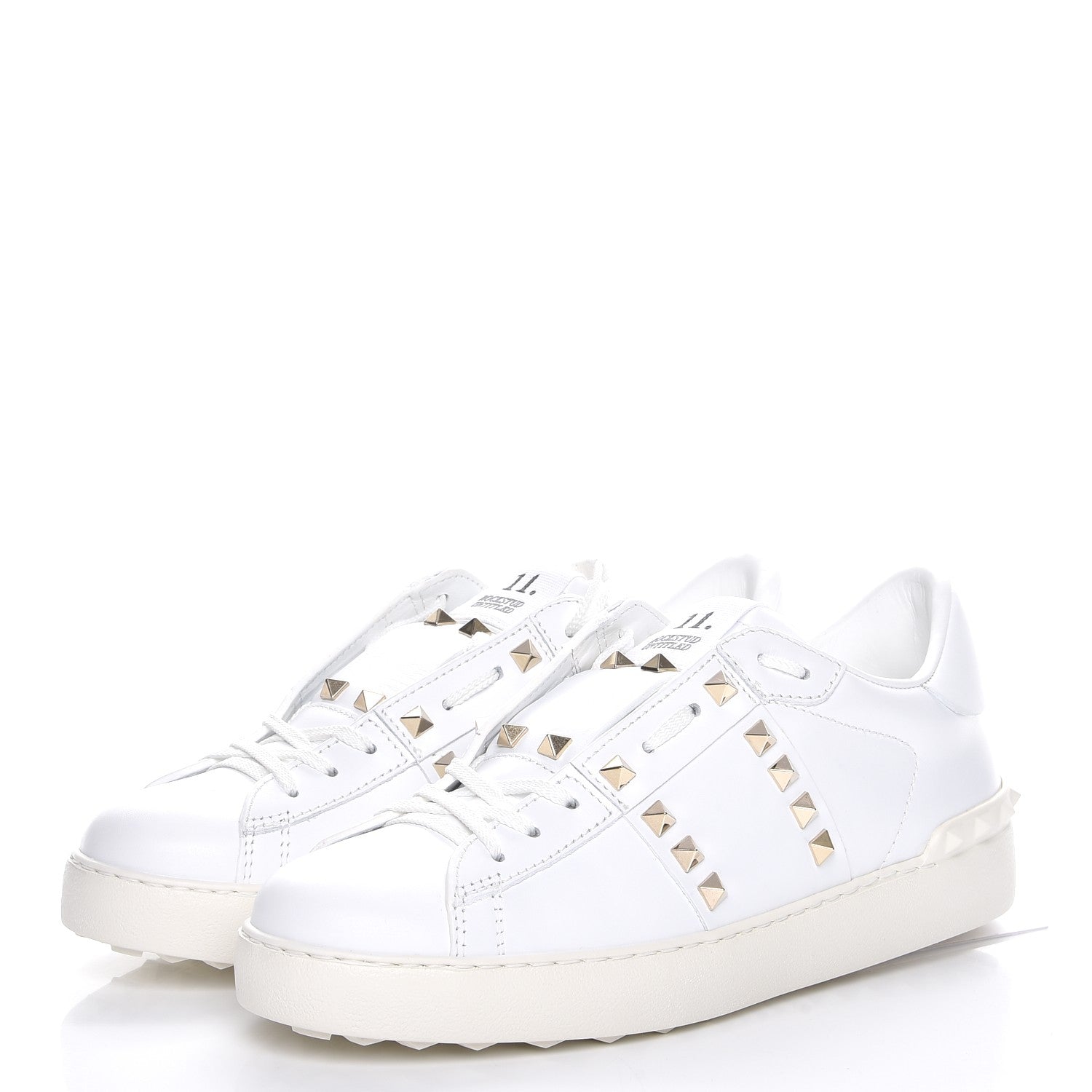 Valentino Garavani Calfskin Womens Rockstud Untitled Open Sneakers 39.5 White 3 of 11