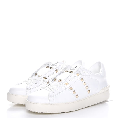 Valentino Garavani Calfskin Womens Rockstud Untitled Open Sneakers 39.5 White 3 of 11