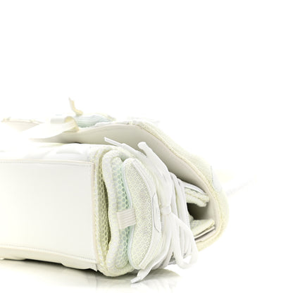 Balenciaga Faux Calfskin Fabric Glow In The Dark Small Sneakerhead Top Handle Bag White 9 of 9