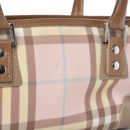 Burberry Candy Check Small Tote Pink Beige 7 of 10