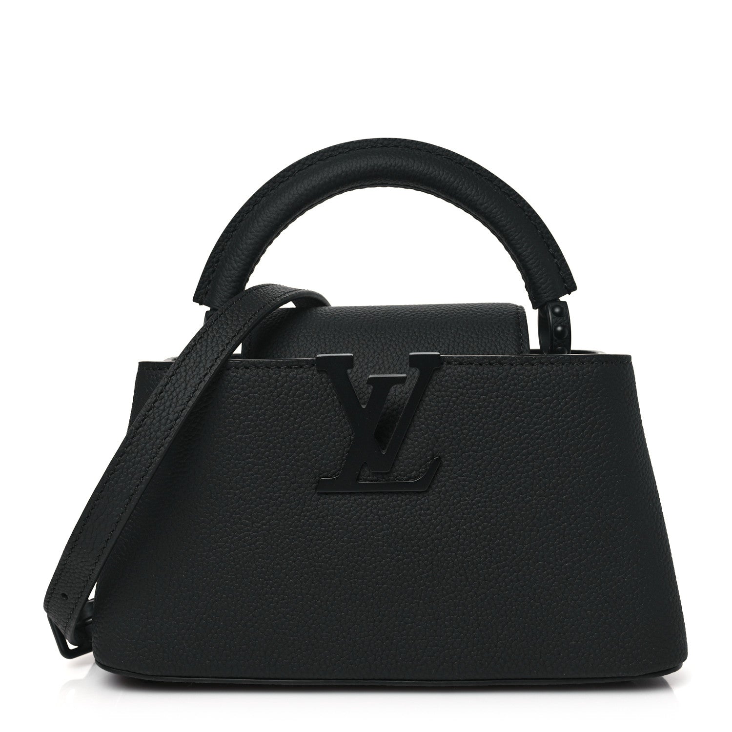 Louis Vuitton Matte Taurillon Capucines East West Mini All Black 1 of 11