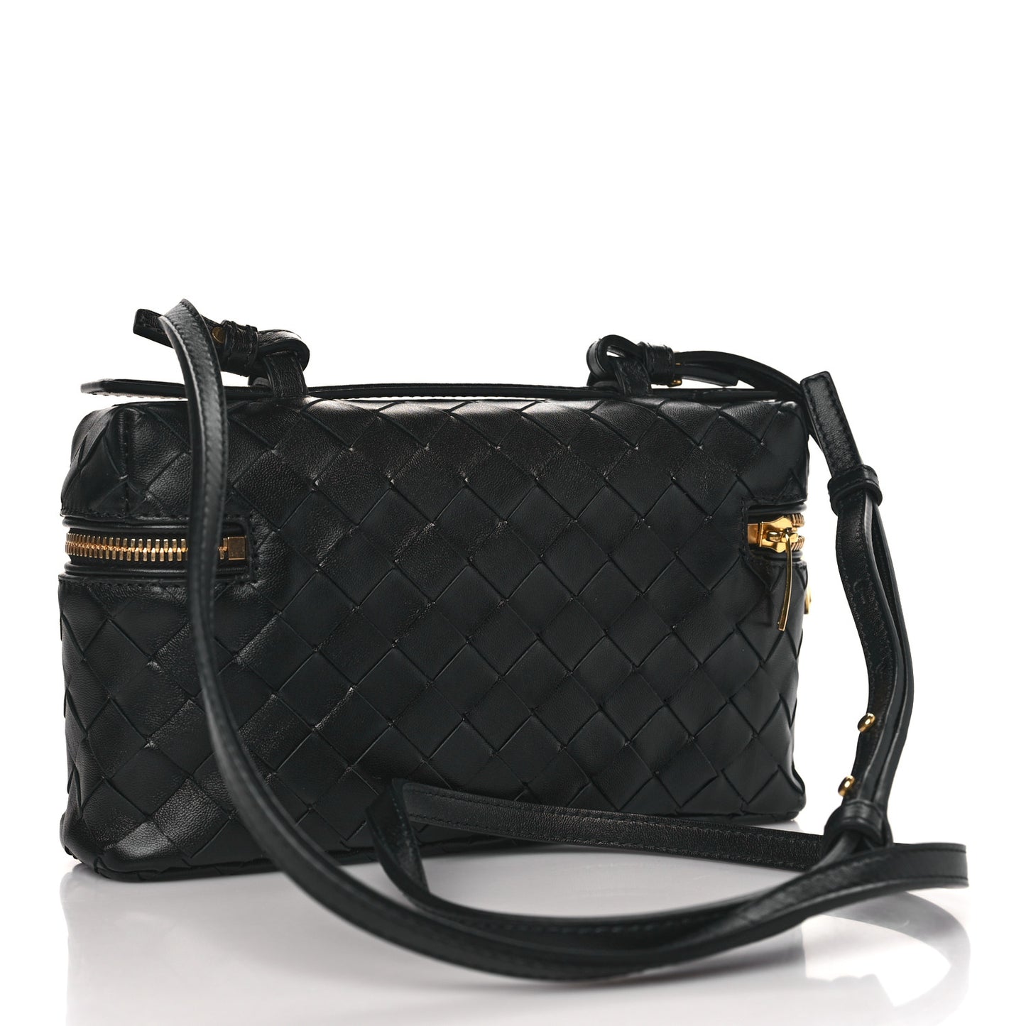 Calfskin Intrecciato Bang Bang Vanity Case Black