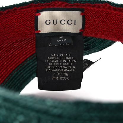Gucci Raffia Web Visor M Green Red 9 of 11