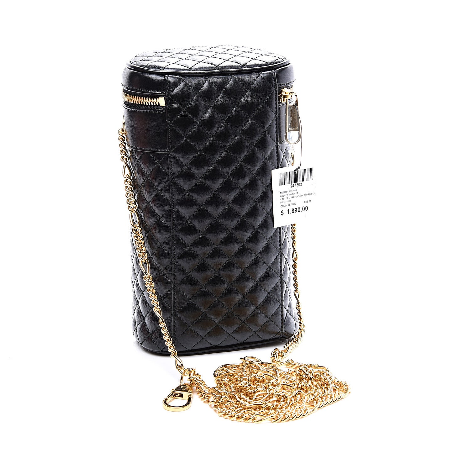 Calfskin Trapuntata Zumi Belt Bag Black