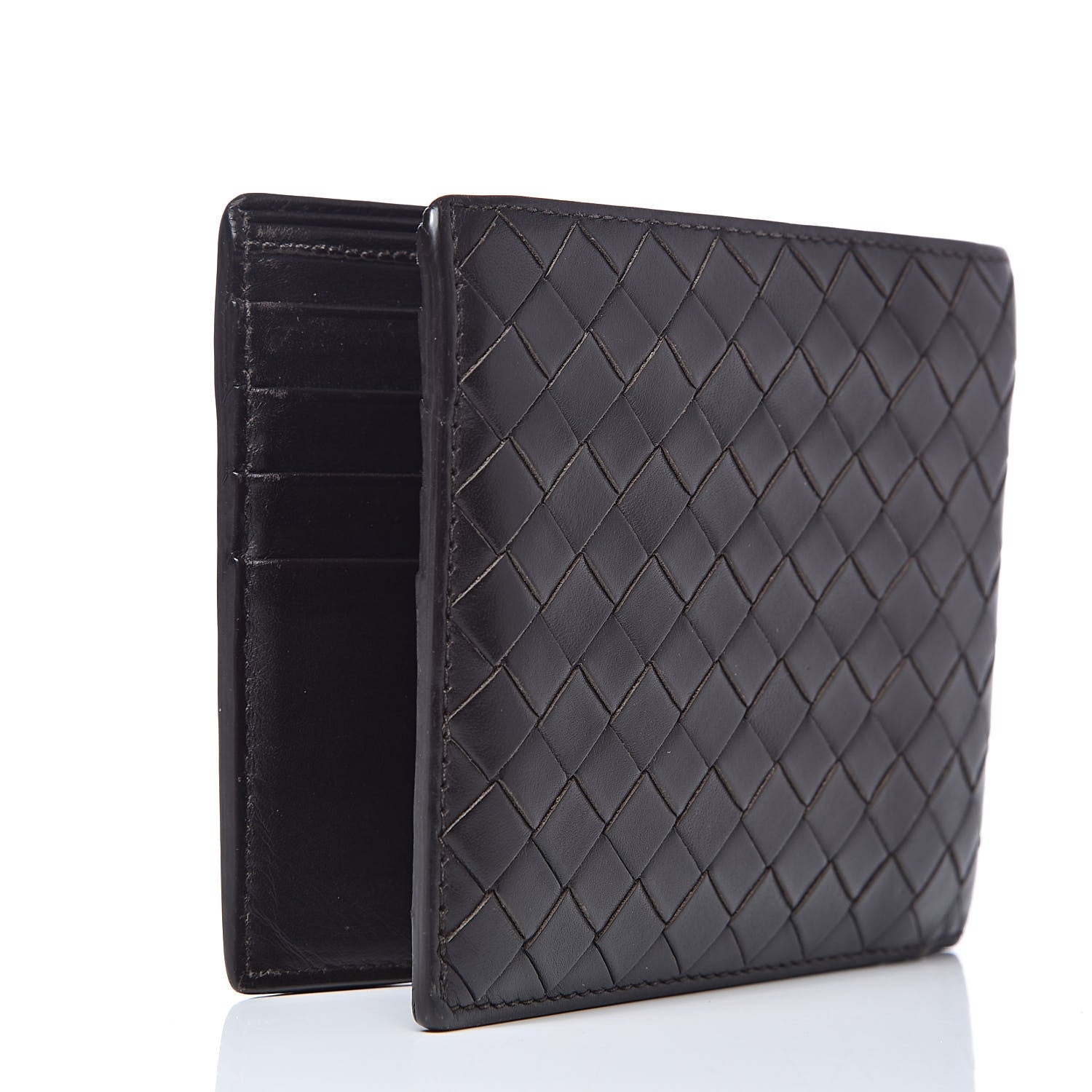 Bottega Veneta Nappa Intrecciato Bi-Fold Wallet Ebano 3 of 10