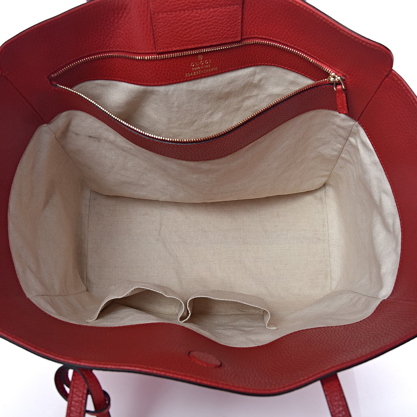 Dollar Calfskin Medium Swing Tote Red
