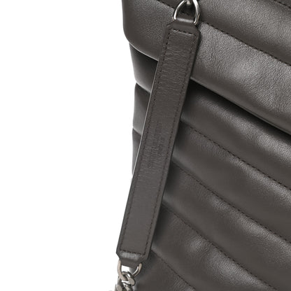 Saint Laurent Calfskin Y Quilted Monogram Medium Loulou Chain Satchel Earth 15 of 17