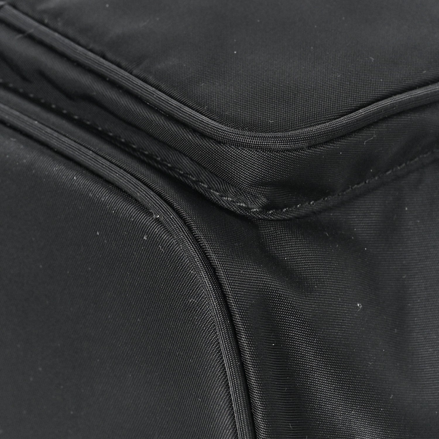 Prada Saffiano Tessuto Nylon Mini Bucket Crossbody Bag Black 8 of 8