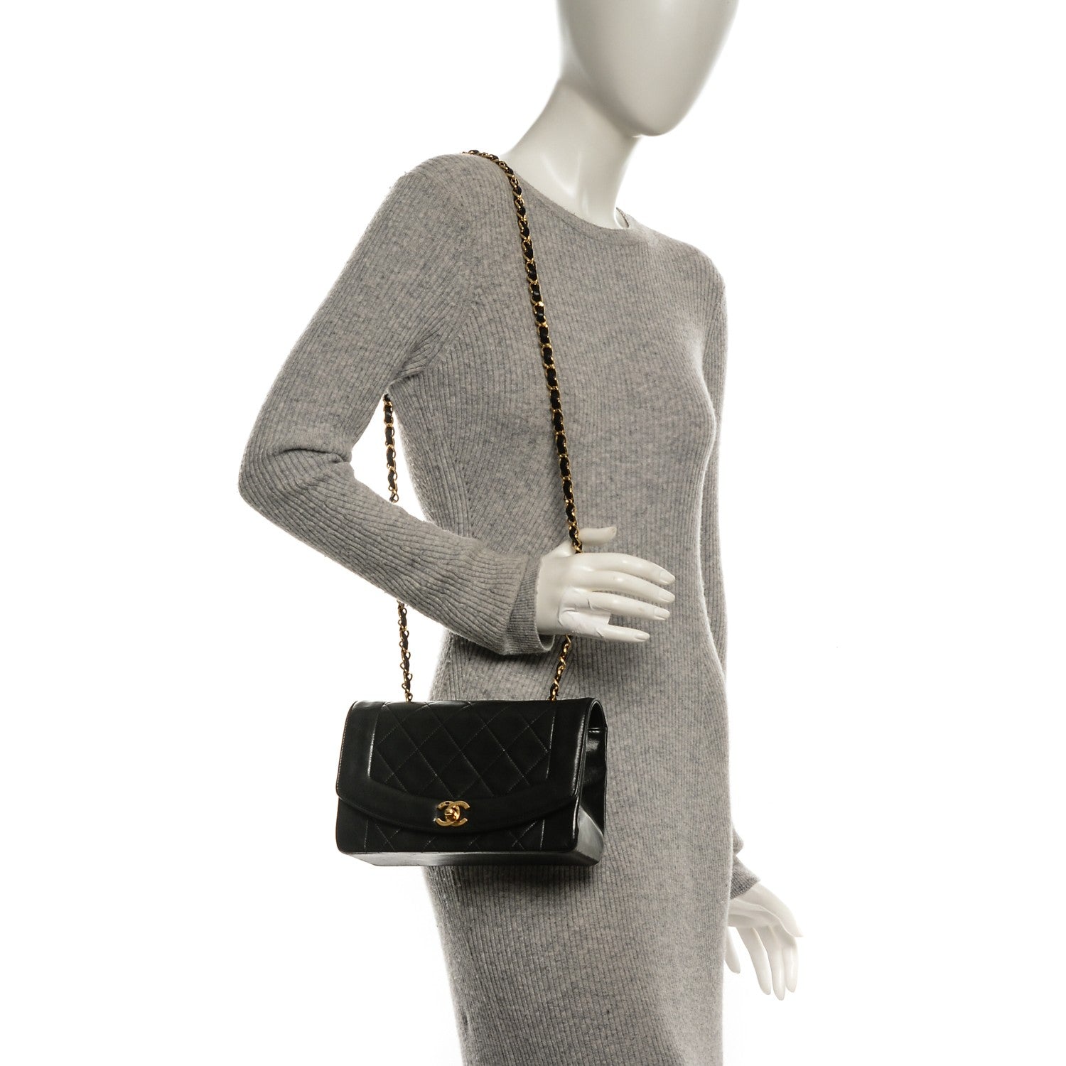 Chanel Lambskin Quilted Small Single Flap Black 2 of 9