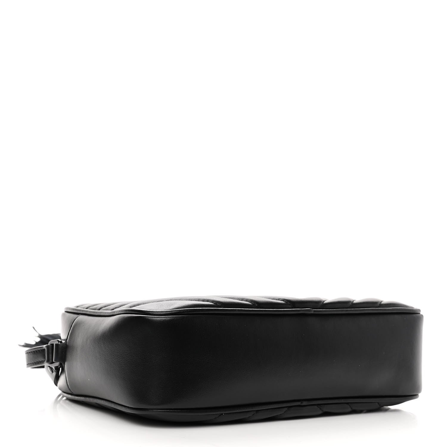 Saint Laurent Calfskin Matelasse Monogram Monochrome Lou Camera Bag Black 4 of 10
