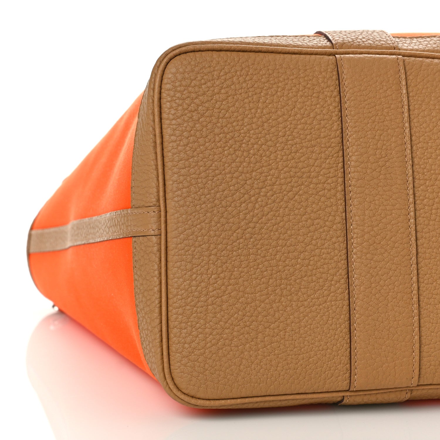 Hermes Toile Militaire Vache Country Garden Party 36 MM Orange Chai 7 of 8