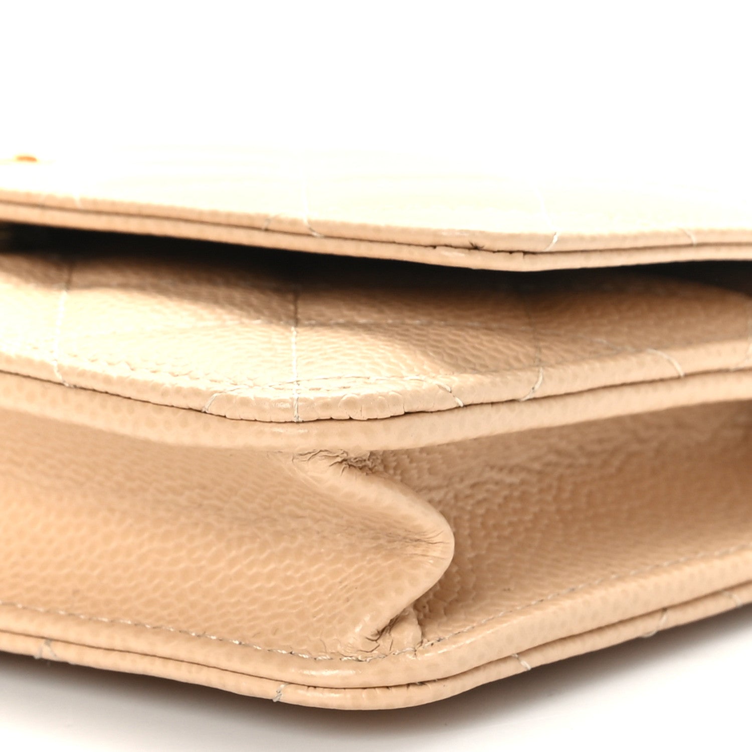 Chanel Caviar Quilted Wallet On Chain WOC Beige 10 of 11