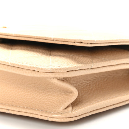 Chanel Caviar Quilted Wallet On Chain WOC Beige 10 of 11