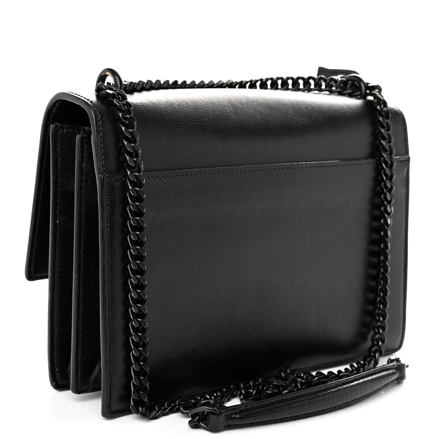 Saint Laurent Calfskin Medium Monogram Monochrome Sunset Black 3 of 9