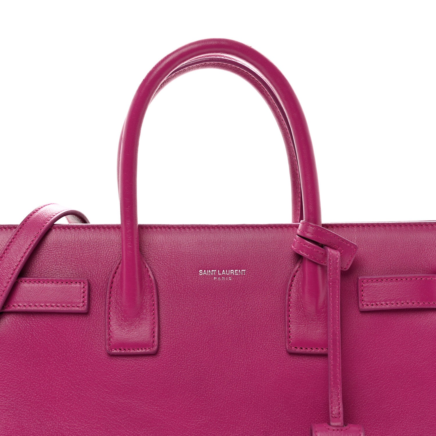 Saint Laurent Calfskin Baby Sac De Jour Fuchsia 5 of 9