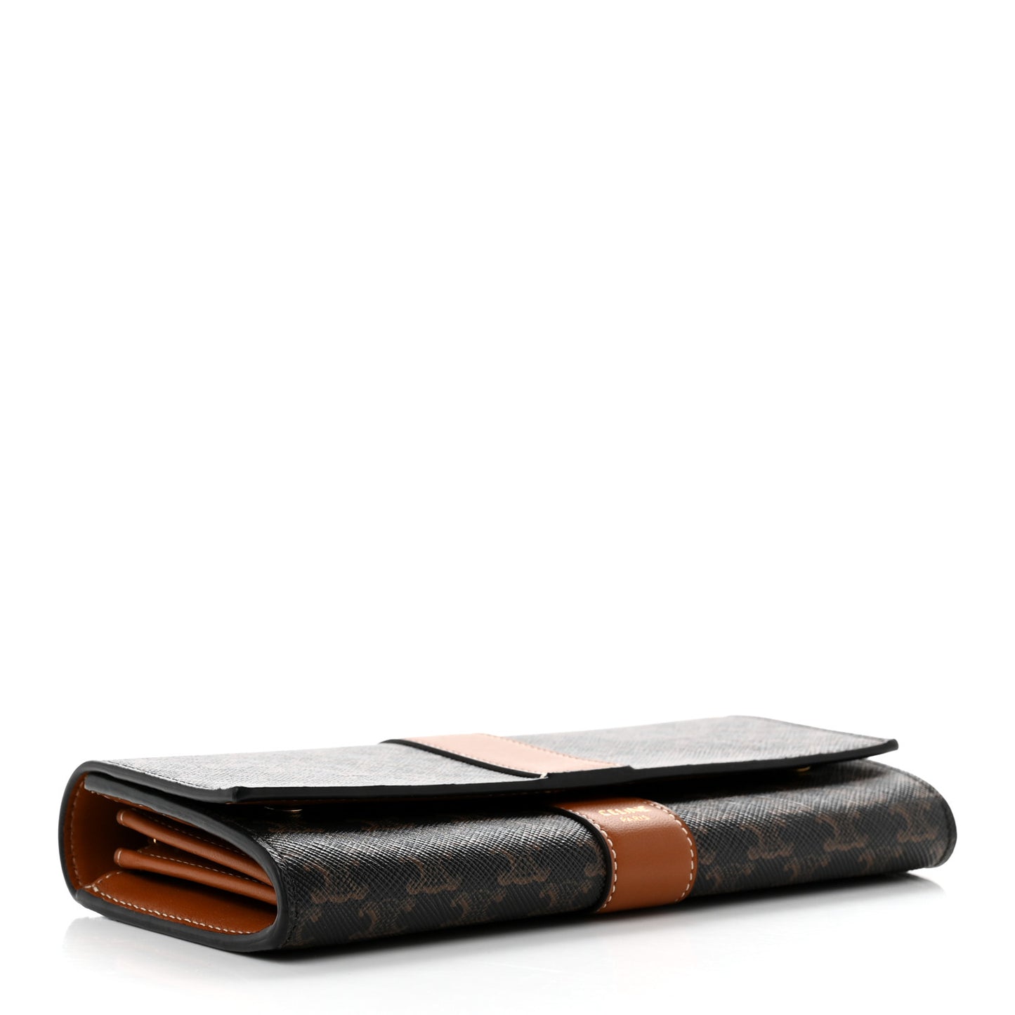 Canvas Triomphe Continental Wallet Tan