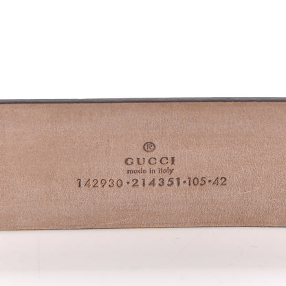 Gucci GG Supreme Monogram Niagara Lux Calfskin Interlocking G 40mm Belt 105 42 Beige Ebony Cocoa 4 of 6
