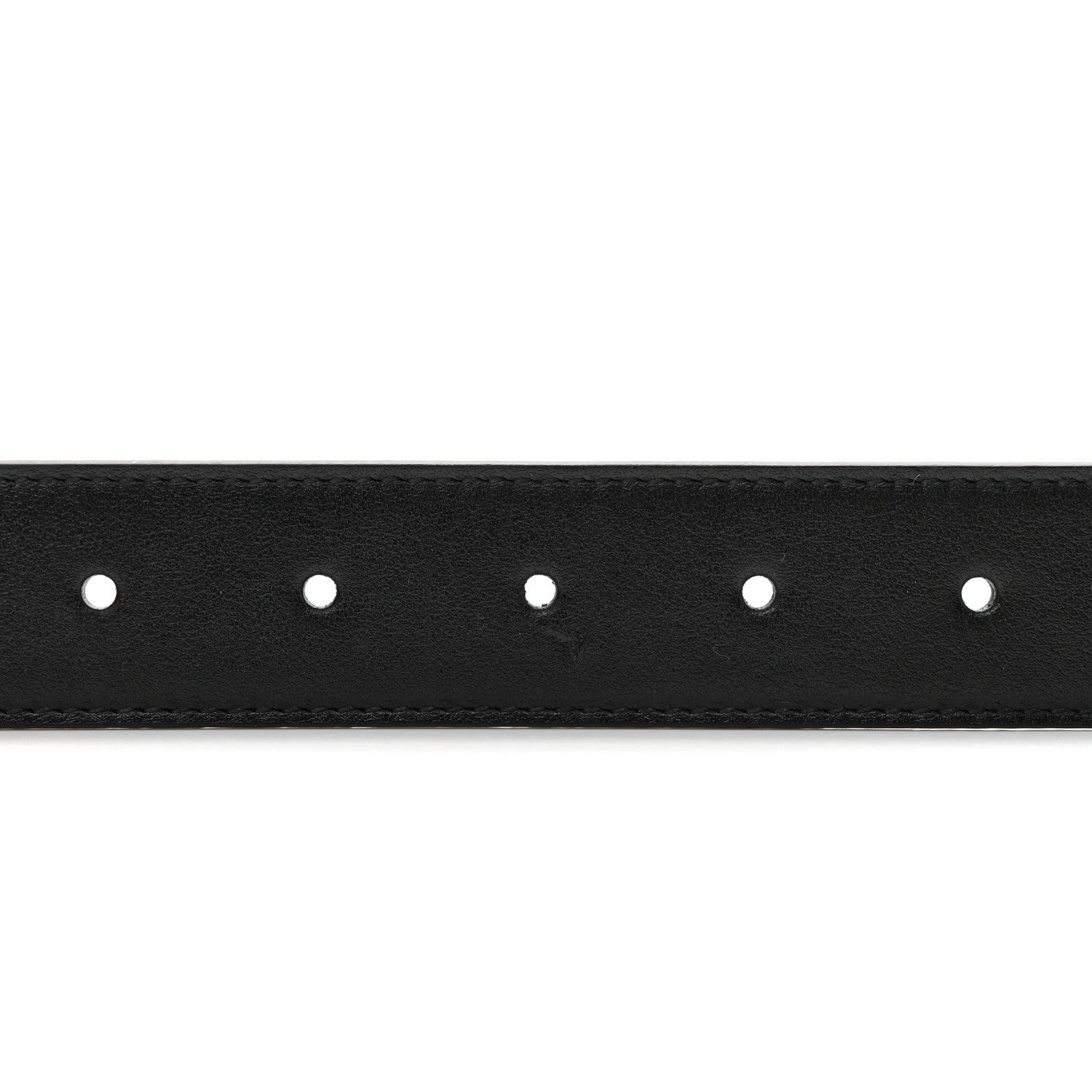 Gucci GG Supreme Monogram Plutone Calfskin Palladium Double G Reversible 30mm Belt 70 28 Black 4 of 5